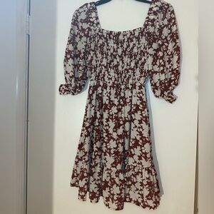 Jessica Simpson quarter sleeve Floral mini Dress